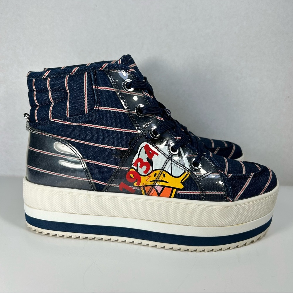 Disney Donald Duck Platform Lace Up Sneaker Shoes Call It Spring; Women’s Sz 7.5